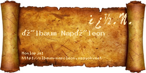 Ölbaum Napóleon névjegykártya